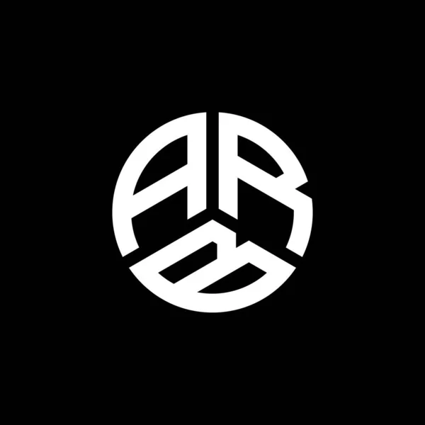 Arb Logo Ontwerp Witte Achtergrond Arb Creatieve Initialen Letter Logo — Stockvector