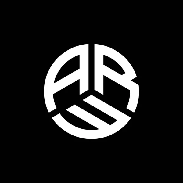 Projeto Logotipo Letra Arw Fundo Branco Arw Iniciais Criativas Conceito —  Vetores de Stock