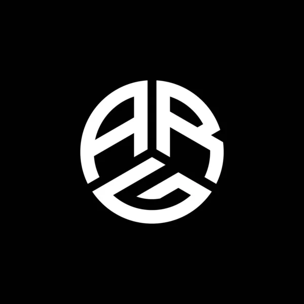 Arg Logo Ontwerp Witte Achtergrond Arg Creatieve Initialen Letter Logo — Stockvector