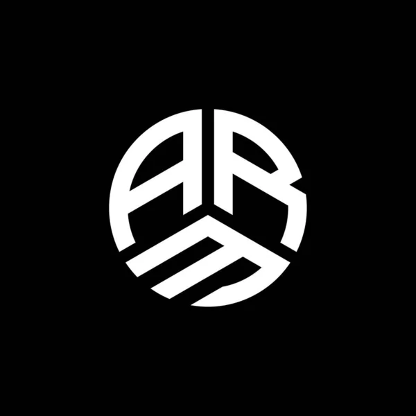 Projeto Logotipo Carta Arm Fundo Branco Arm Iniciais Criativas Conceito — Vetor de Stock