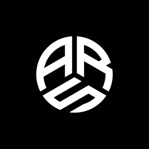Projeto Logotipo Carta Ars Fundo Branco Ars Iniciais Criativas Conceito —  Vetores de Stock
