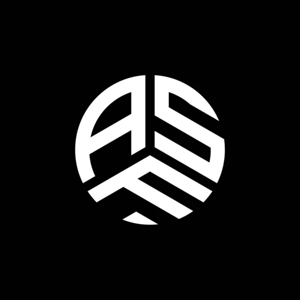 Diseño Del Logotipo Letra Asf Sobre Fondo Blanco Asf Iniciales — Archivo Imágenes Vectoriales