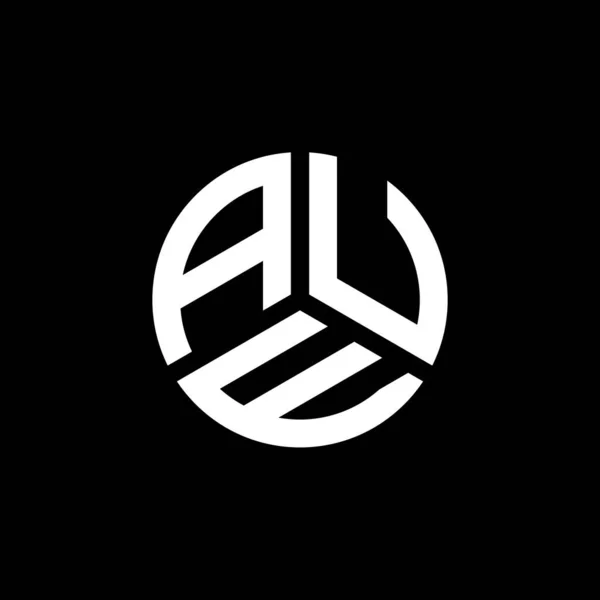 Дизайн Логотипа Ауе Белом Фоне Концепция Логотипа Креативных Инициалов Ауе — стоковый вектор