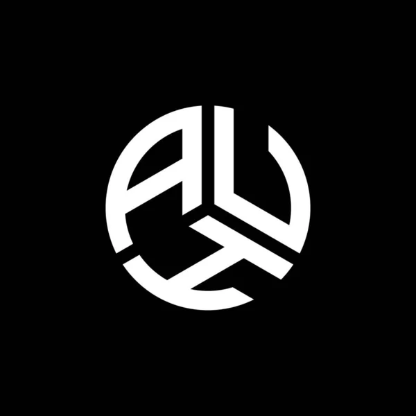 Auh Γράμμα Σχέδιο Λογότυπο Λευκό Φόντο Δημιουργικά Αρχικά Auh Έννοια — Διανυσματικό Αρχείο