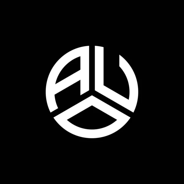 Дизайн Логотипа Auo Белом Фоне Концепция Логотипа Auo Creative Initials — стоковый вектор