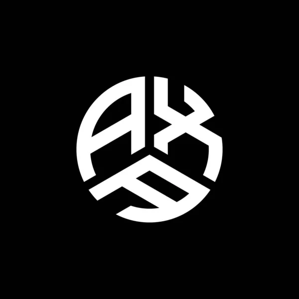 Diseño Del Logotipo Carta Axa Sobre Fondo Blanco Axa Iniciales — Archivo Imágenes Vectoriales