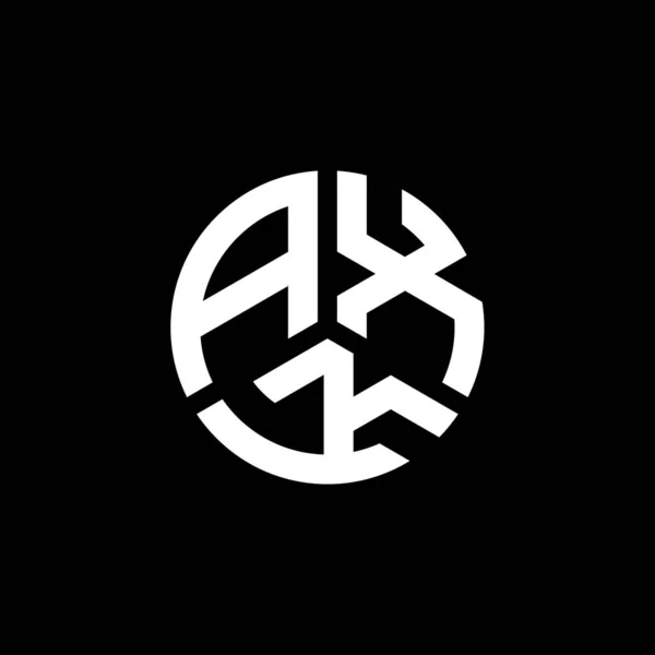 Projeto Logotipo Carta Axk Fundo Branco Conceito Logotipo Letra Iniciais — Vetor de Stock
