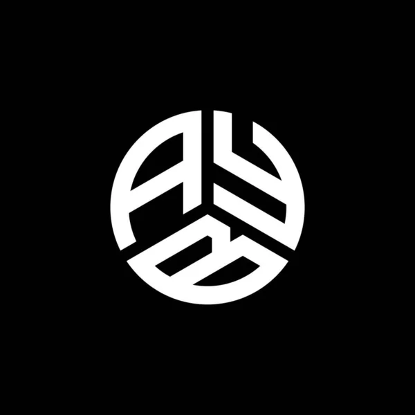 Ayb Brev Logotyp Design Vit Bakgrund Ayb Kreativa Initialer Brev — Stock vektor