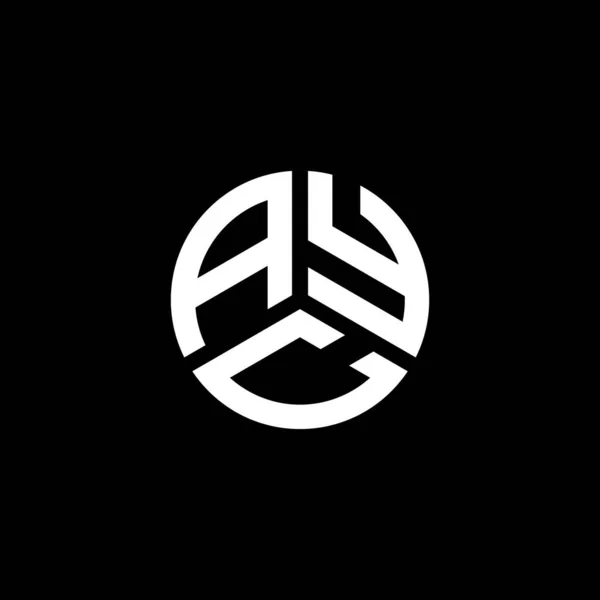Ayc Schriftzug Logo Design Auf Weißem Hintergrund Ayc Kreative Initialen — Stockvektor