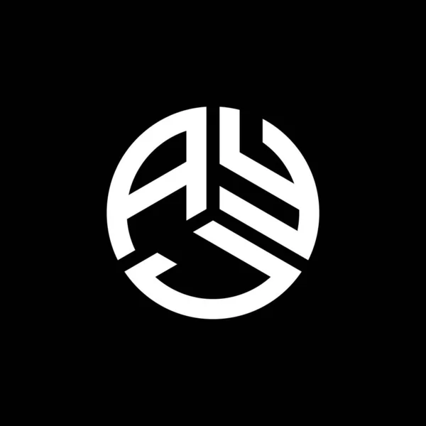 Ayj Σχέδιο Λογότυπο Επιστολή Λευκό Φόντο Δημιουργικά Αρχικά Ayj Έννοια — Διανυσματικό Αρχείο