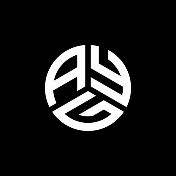 Beyaz Arka Planda Ayg Harf Logosu Tasarımı Ayg Yaratıcı Harflerin — Stok Vektör