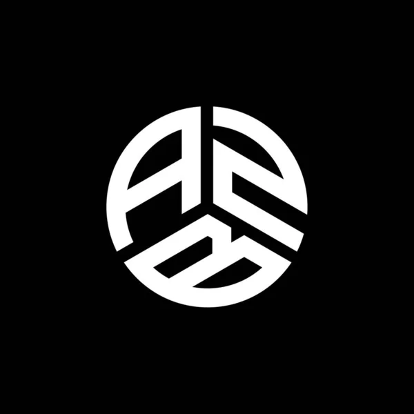 Azb Logo Ontwerp Witte Achtergrond Azb Creatieve Initialen Letter Logo — Stockvector
