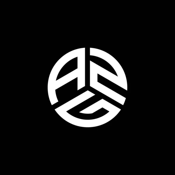 Beyaz Arkaplanda Azg Harf Logosu Tasarımı Azg Yaratıcı Harflerin Baş — Stok Vektör