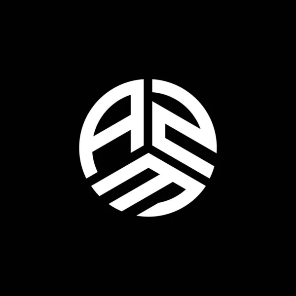 Σχεδιασμός Λογότυπου Γραμμάτων Azm Λευκό Φόντο Σχέδιο Λογοτύπου Δημιουργικών Αρχικών — Διανυσματικό Αρχείο