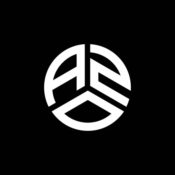 Beyaz Arka Planda Azo Harfi Logo Tasarımı Azo Yaratıcı Harflerin — Stok Vektör