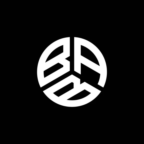 Bab Logo Ontwerp Witte Achtergrond Bab Creatieve Initialen Letter Logo — Stockvector