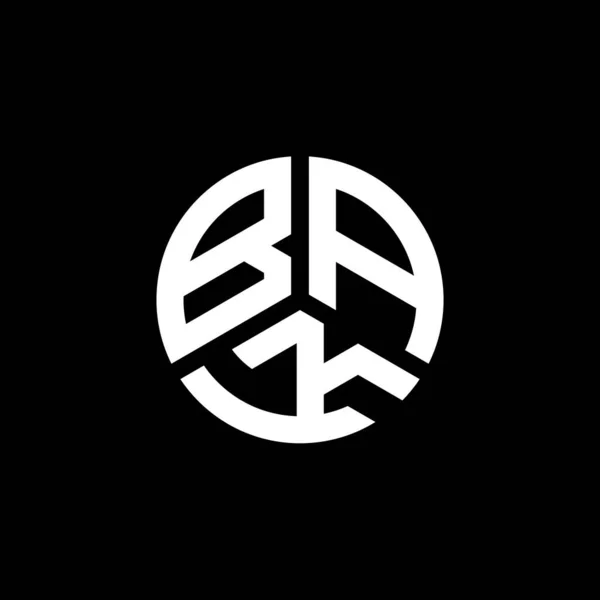 Bak Lettre Logo Design Sur Fond Blanc Bak Initiales Créatives — Image vectorielle