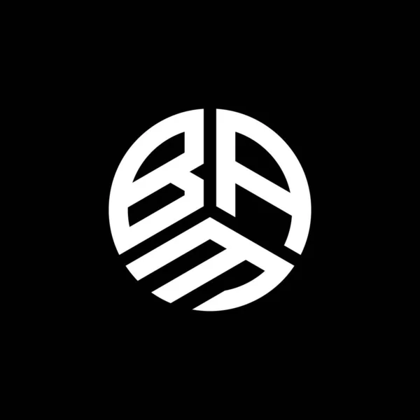 Logo Bam Lettera Disegno Sfondo Bianco Bam Creativo Iniziali Lettera — Vettoriale Stock