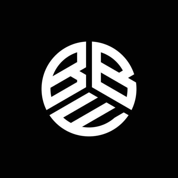 Bbw Logo Ontwerp Witte Achtergrond Bbw Creatieve Initialen Letter Logo — Stockvector