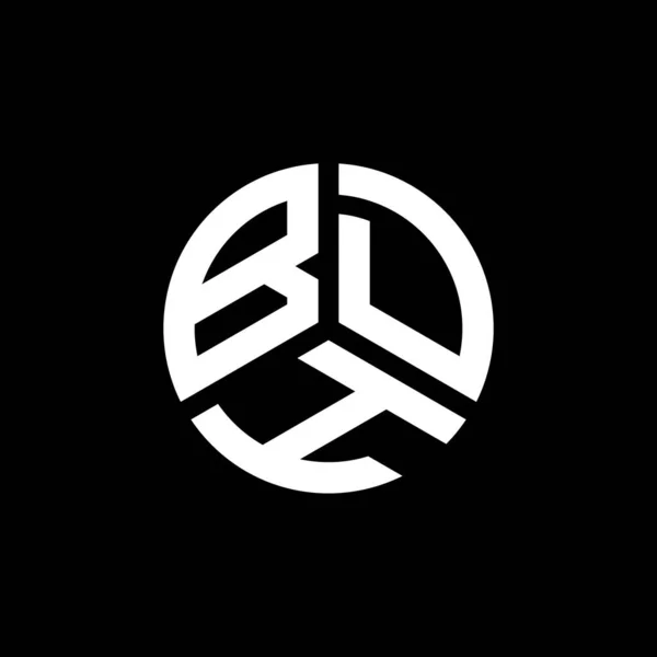 Diseño Del Logotipo Letra Bdh Sobre Fondo Blanco Bdh Iniciales — Vector de stock