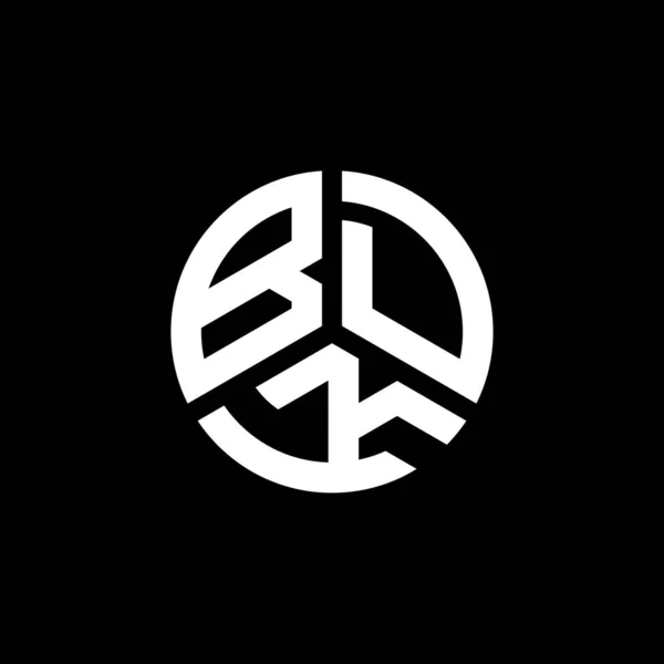 Projekt Logo Litery Bdk Białym Tle Kreatywne Inicjały Bdk Koncepcja — Wektor stockowy