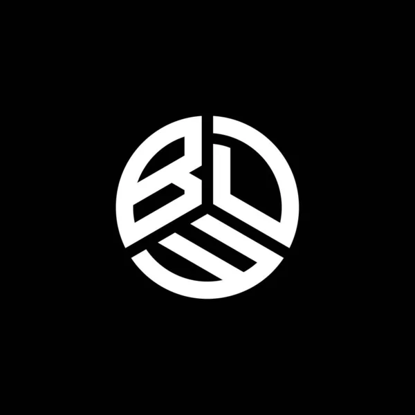 Design Logo Literei Bdw Fundal Alb Bdw Creativ Iniţiale Literă — Vector de stoc