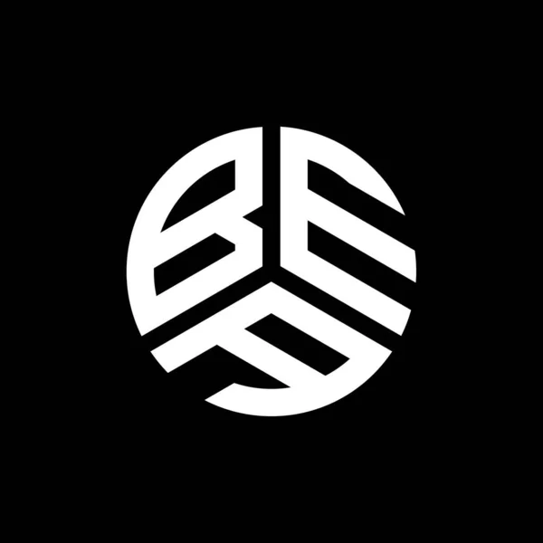 Bea Logo Ontwerp Witte Achtergrond Bea Creatieve Initialen Letter Logo — Stockvector