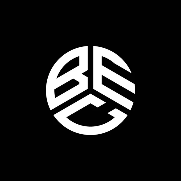 Diseño Del Logotipo Letra Bec Sobre Fondo Blanco Bec Iniciales — Vector de stock