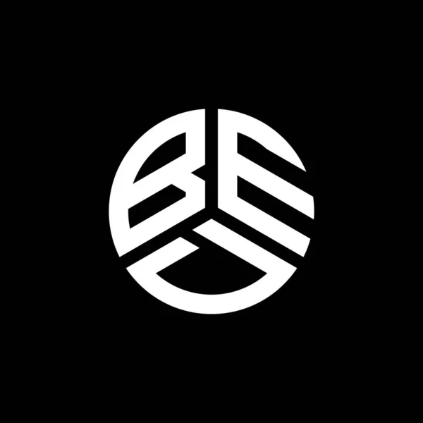 Bed Logo Witte Achtergrond Bed Creatieve Initialen Letter Logo Concept — Stockvector