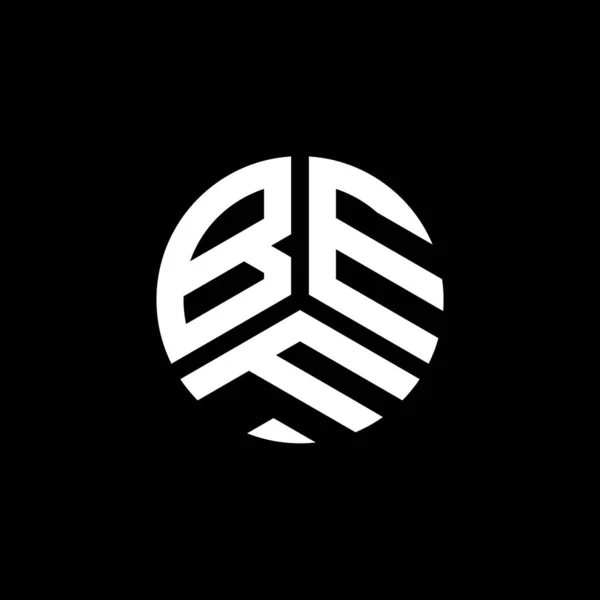 Bef Logo Ontwerp Witte Achtergrond Bef Creatieve Initialen Letter Logo — Stockvector