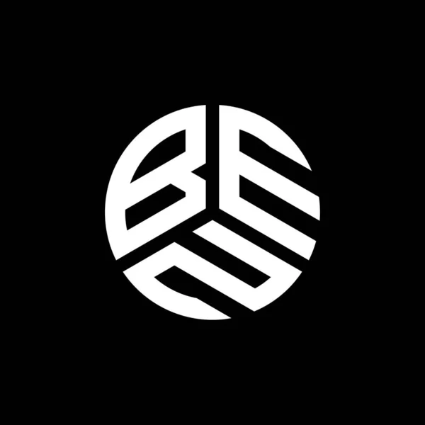 Design Logo Literei Ben Fundal Alb Ben Creativ Iniţiale Litera — Vector de stoc