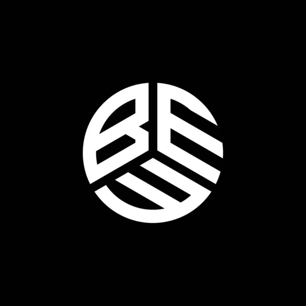 Bew Desain Logo Huruf Pada Latar Belakang Putih Bew Kreatif - Stok Vektor