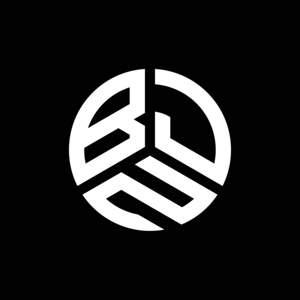 Diseño Del Logotipo Letra Bjn Sobre Fondo Blanco Bjn Iniciales — Vector de stock