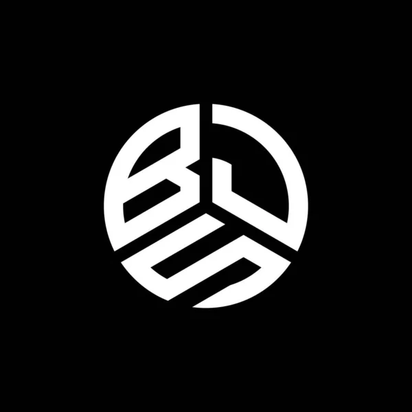 Diseño Del Logotipo Letra Bjs Sobre Fondo Blanco Bjs Iniciales — Vector de stock