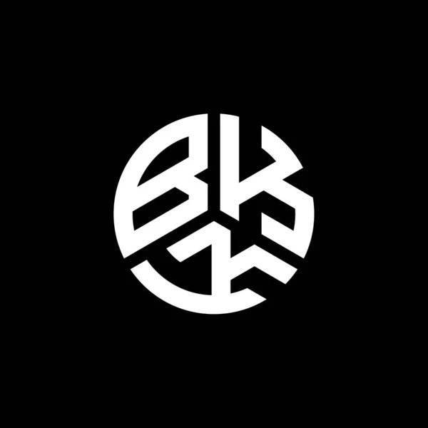 Bkk Brev Logo Design Vit Bakgrund Bkk Kreativa Initialer Bokstavslogotyp — Stock vektor