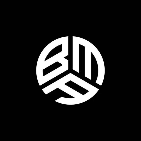 Design Logotipo Carta Bma Fundo Branco Bma Iniciais Criativas Conceito — Vetor de Stock
