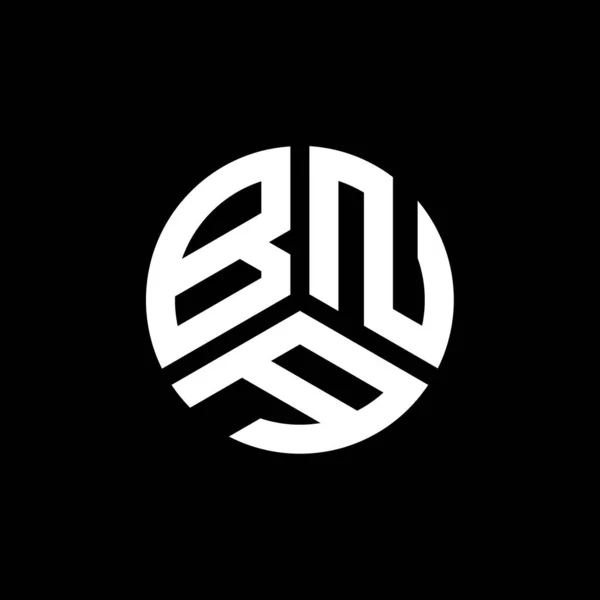 Bna Logo Ontwerp Witte Achtergrond Bna Creatieve Initialen Letter Logo — Stockvector