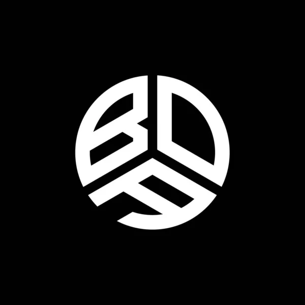 Diseño Del Logotipo Letra Boa Sobre Fondo Blanco Boa Iniciales — Vector de stock