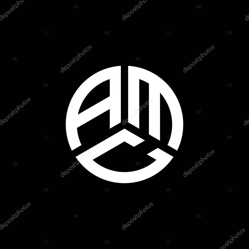 AMC letter logo design on white background. AMC creative initials letter logo concept. AMC letter design.
