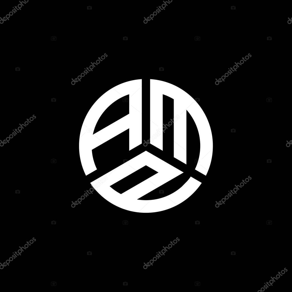 AMP letter logo design on white background. AMP creative initials letter logo concept. AMP letter design.