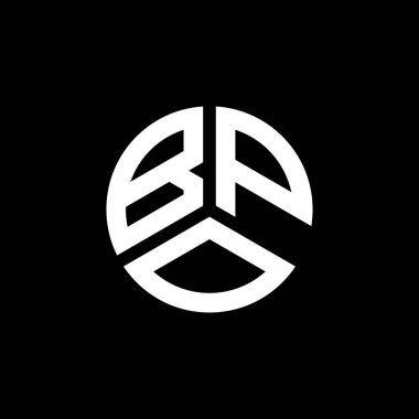 Beyaz arka planda BPO harf logosu tasarımı. BPO yaratıcı harflerin baş harfleri logo kavramı. BPO harf tasarımı.