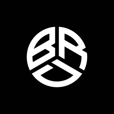 Beyaz arka planda BRD harf logosu tasarımı. BRD yaratıcı harflerin baş harfleri logo kavramı. BRD harf tasarımı.