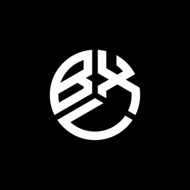 Beyaz arka planda BXU harf logosu tasarımı. BXU yaratıcı harf logosu konsepti. BXU harf tasarımı.