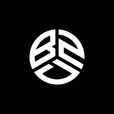 Beyaz arkaplanda BZD harf logosu tasarımı. BZD yaratıcı harflerin baş harfleri logo kavramı. BZD harf tasarımı.