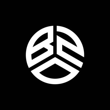 Beyaz arka planda BZO harf logosu tasarımı. BZO yaratıcı harflerin baş harfleri logo kavramı. BZO harf tasarımı.