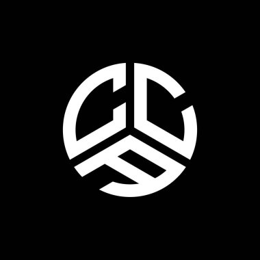 Beyaz arka planda CCA harf logosu tasarımı. CCA yaratıcı harflerin baş harfleri logo kavramı. CCA harf tasarımı.