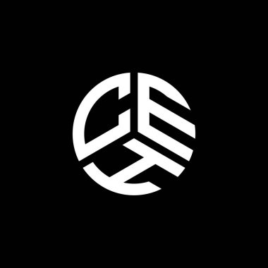 Beyaz arka planda CFH harf logosu tasarımı. CFH yaratıcı harflerin baş harfleri logo kavramı. CFH harf tasarımı.