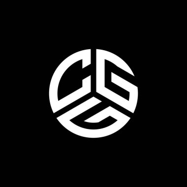 Beyaz arkaplanda CGG harf logosu tasarımı. CGG yaratıcı harflerin baş harfleri logo kavramı. CGG harf tasarımı.