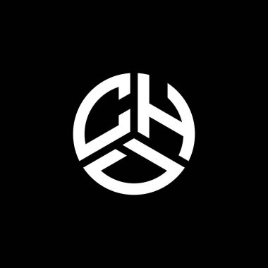 Beyaz arka planda CHD harf logosu tasarımı. CHD yaratıcı harflerin baş harfleri logo konsepti. CHD harf tasarımı.