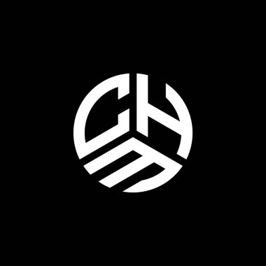 Beyaz arkaplanda CHM harf logosu tasarımı. CHM yaratıcı harflerin baş harfleri logo kavramı. CHM harf tasarımı.